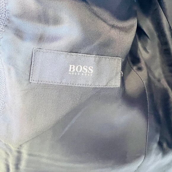 Boss Hugo Boss Huge4/Genius3 Wool slim sport coat, textured gray, Size 40R - Picture 7 of 16
